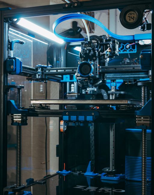 Elegoo Neptune 4 Pro 3D printer printing with blue filament
